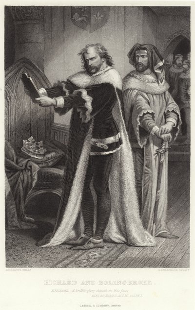 Richard and Bolingbroke, King Richard II, Act IV, Scene I by Henry Courtney Selous